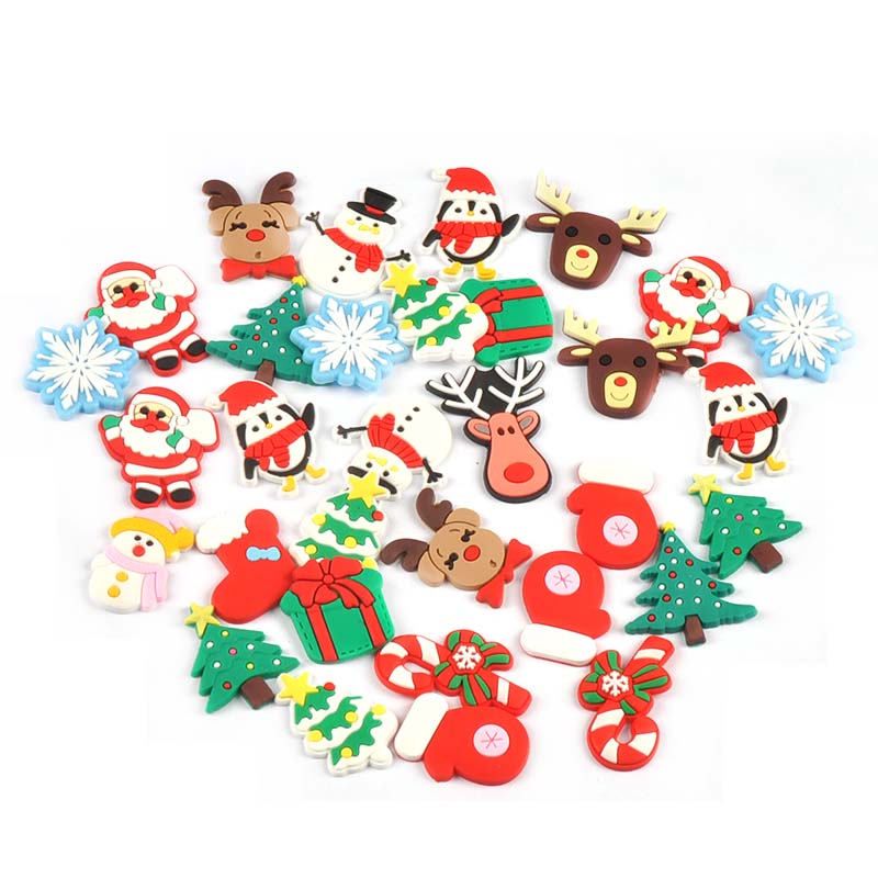 Christmas Craft Embellishment - 20pcs 3-4cm Santa Claus/Penguin/Socks Resin Embellishments