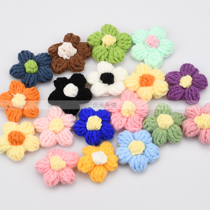 Handmade Crochet Five Petal Fl - Craft Embellishments ulasan dan harga