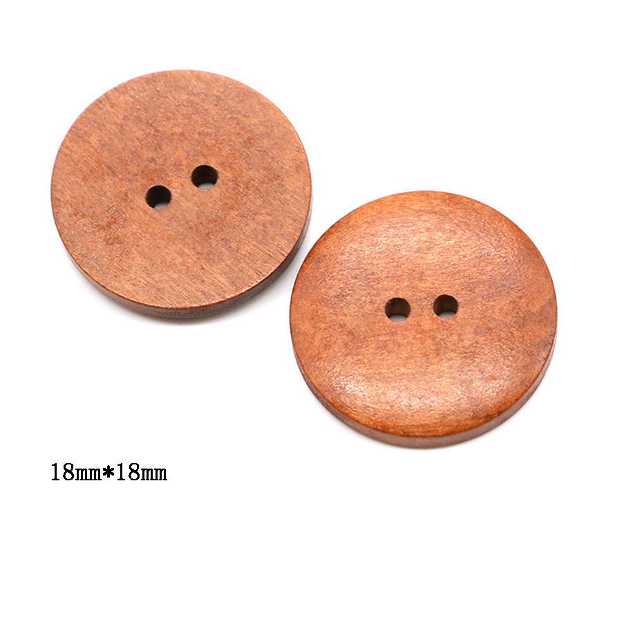 10pcs 18mm Round Wooden Button - Embellishments For Scrapbooking ulasan dan harga