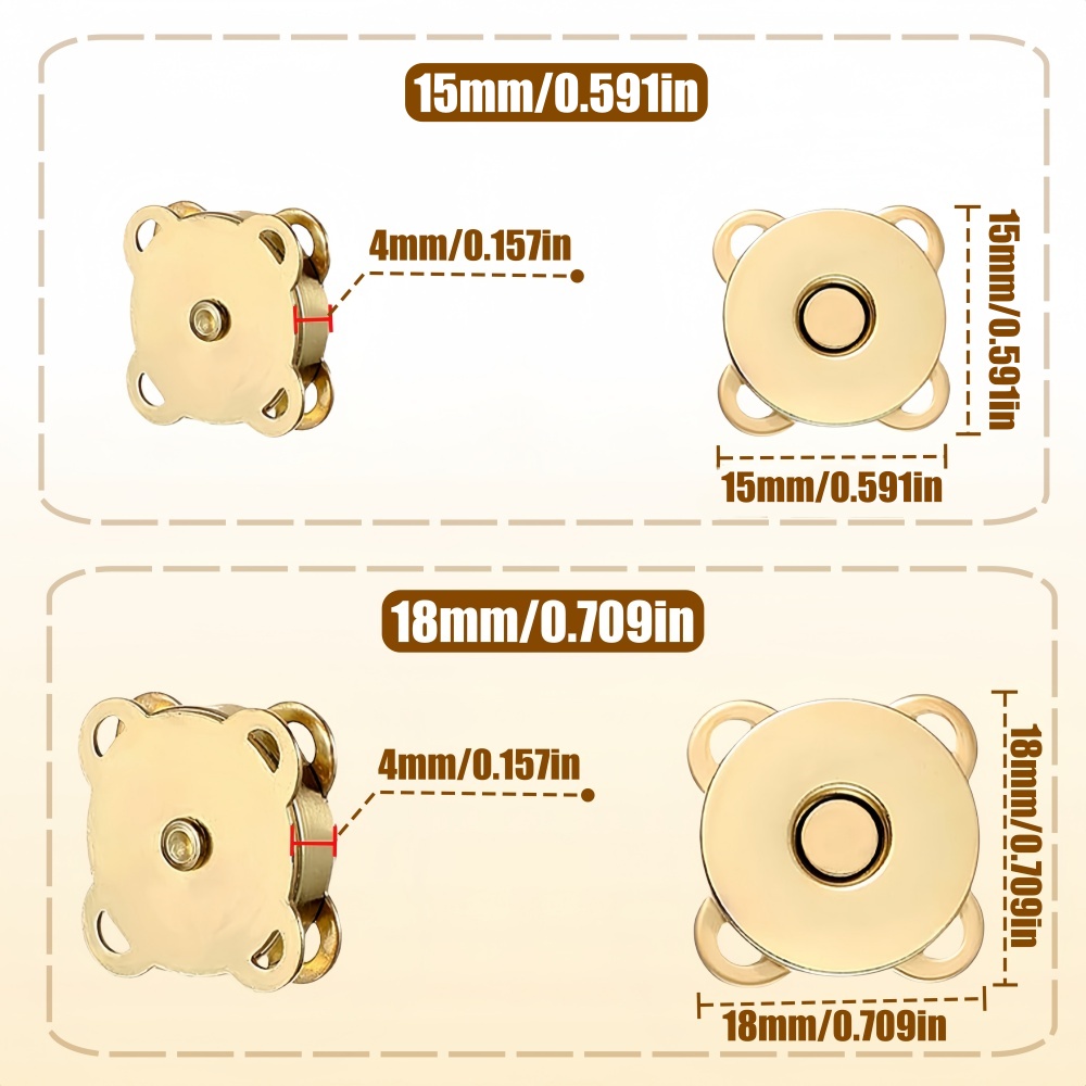 10 Sets Metal Magnetic Snap Fa - Embellishment Crafts ulasan dan harga