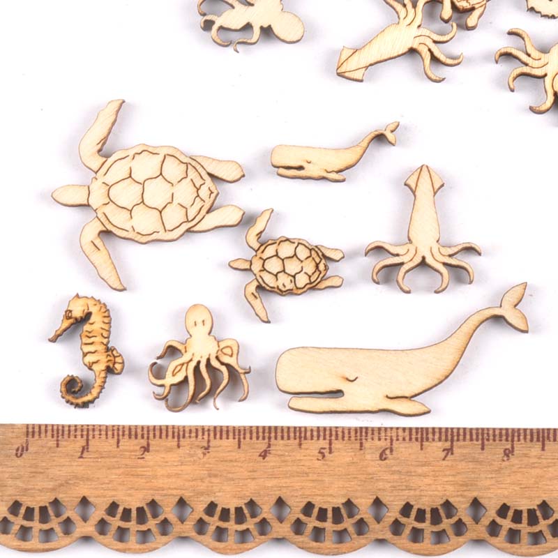 20Pcs 25-40mm Sea Turtle/horse - Craft Embellishments ulasan dan harga