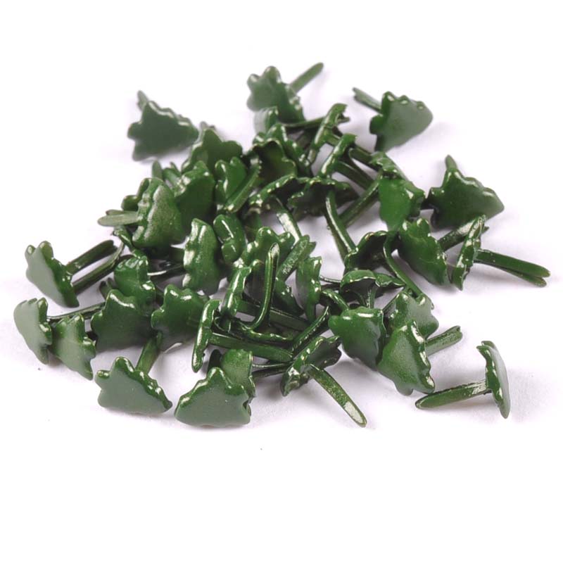 50pcs Mini Christmas Tree Brad - Christmas Craft Embellishment ulasan dan harga