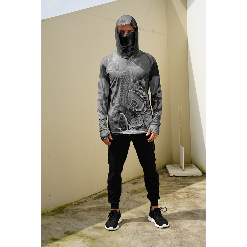 Fishing Shirts Men Sun Protect - Embellish Knit ulasan dan harga