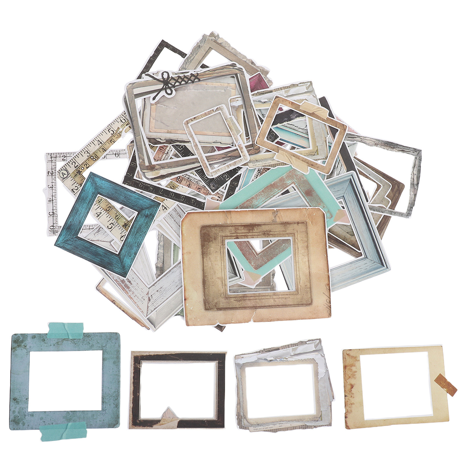 35Pcs Frame Stickers for Scrap - Embellishments For Scrapbooking ulasan dan harga