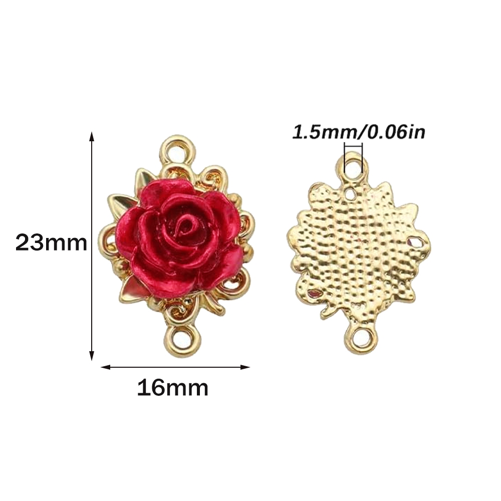 5/10pcs Rose Charms 3D Rose Fl - Embellishment Crafts ulasan dan harga
