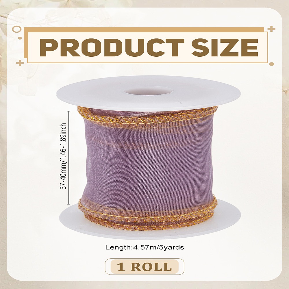 5 Yards Polyester Organza Ribb - Organza Ribbon Spool ulasan dan harga