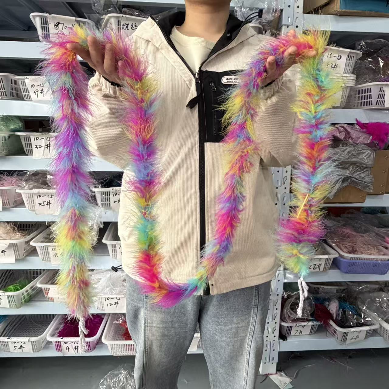 Multicolored 2Meters Marabou F - Feather Trim Marabou ulasan dan harga