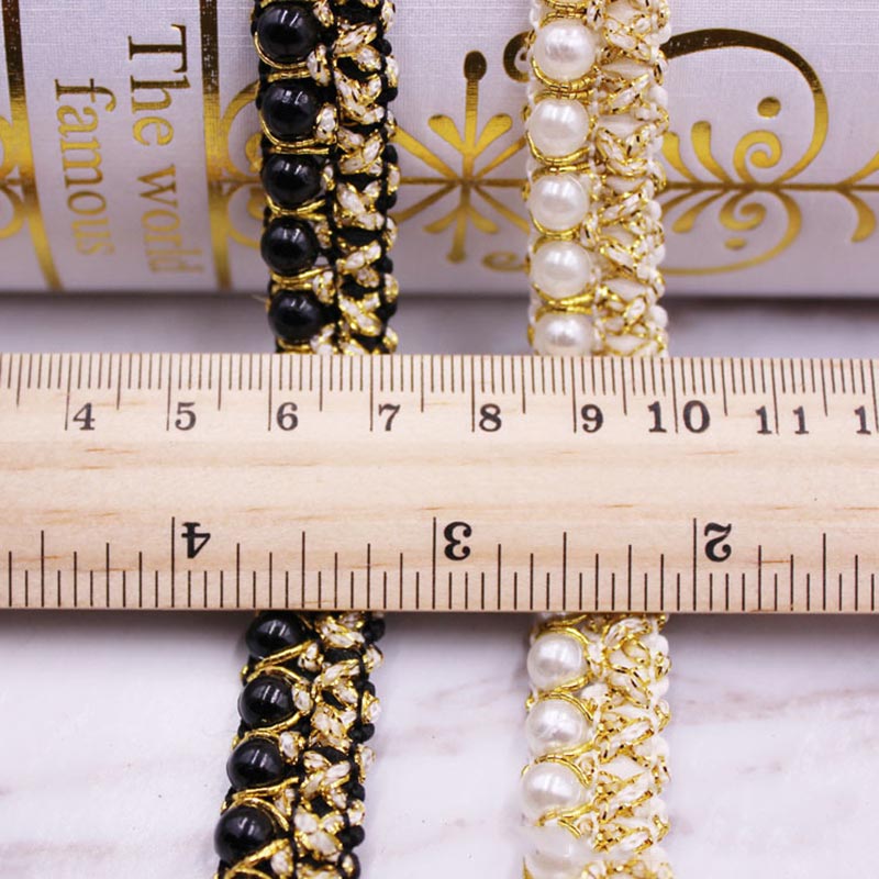 10 Yards DIY Accessories Pearl - Fringe Ribbon Sewing ulasan dan harga