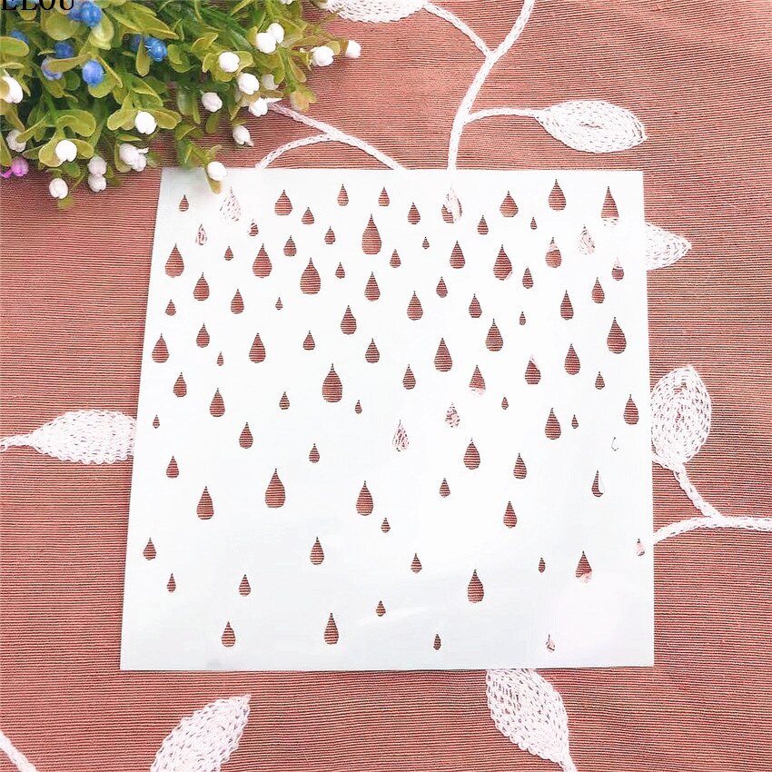 15*15 Raindrops Scrapbook Sten - Embellishments For Scrapbooking ulasan dan harga