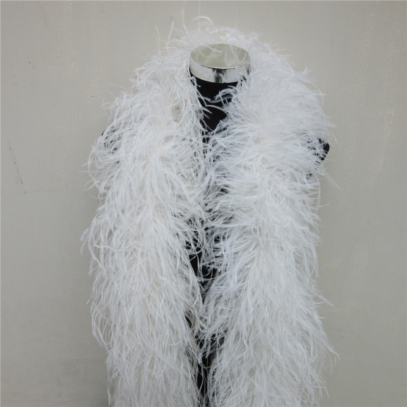 2 Meters 6 Layer White Natural - Feather Trim Marabou ulasan dan harga