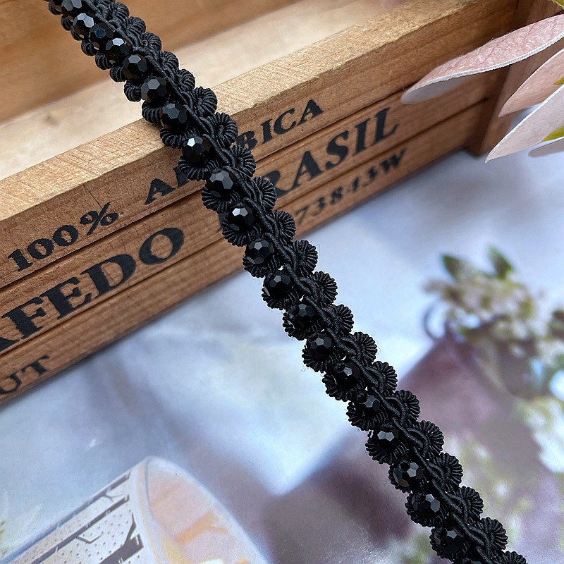 90cm Beaded Lace Trim Braided  - Beaded Trim Fringe ulasan dan harga