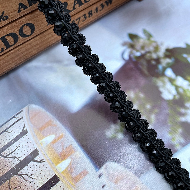 90cm Beaded Lace Trim Braided  - Beaded Trim Fringe ulasan dan harga
