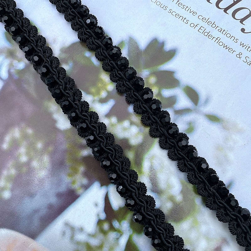 90cm Beaded Lace Trim Braided  - Beaded Trim Fringe ulasan dan harga