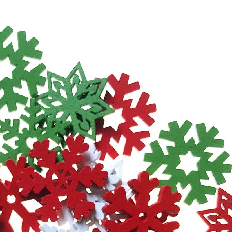 50PCS 20MM Mixed Color Wooden  - Christmas Craft Embellishment ulasan dan harga