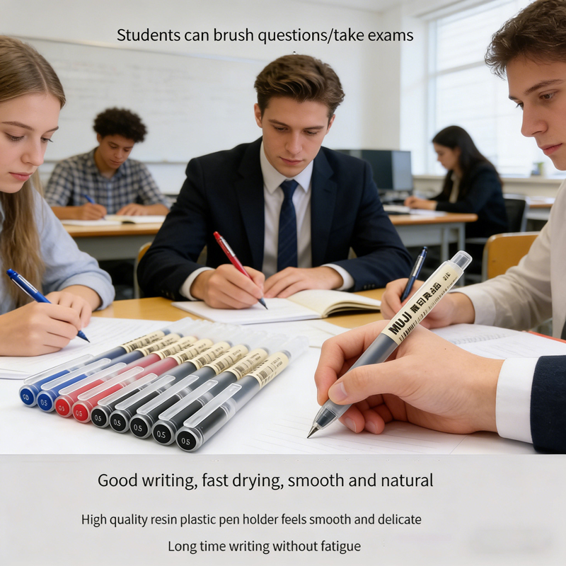 6/8Pcs MUJIs Style Gel Pens, B - Muji Stationery Gel Pen ulasan dan harga