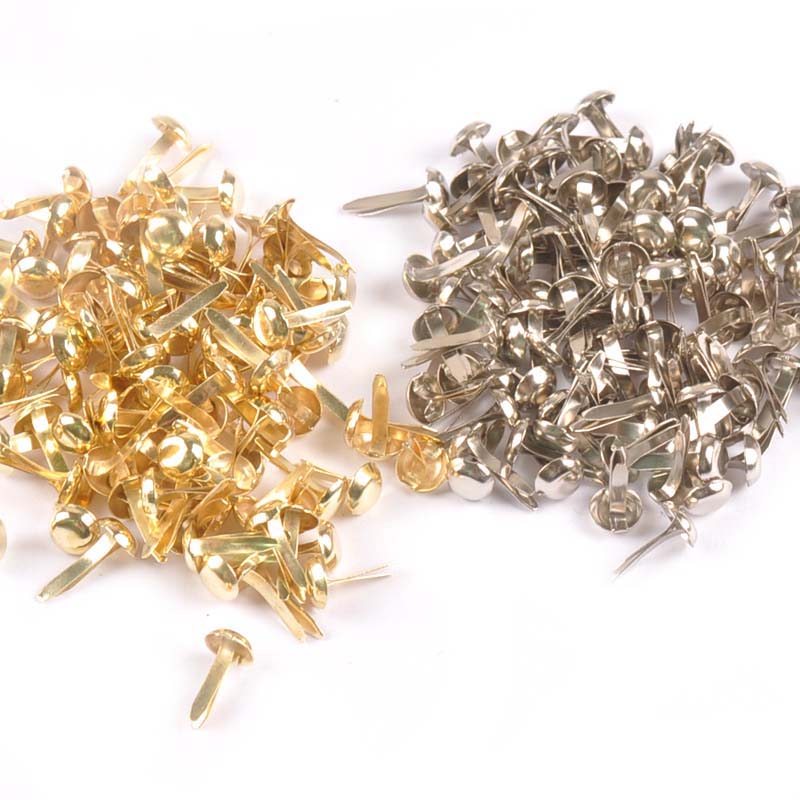 100Pcs Mix Round Brads Silver/ - Embellishments For Scrapbooking ulasan dan harga